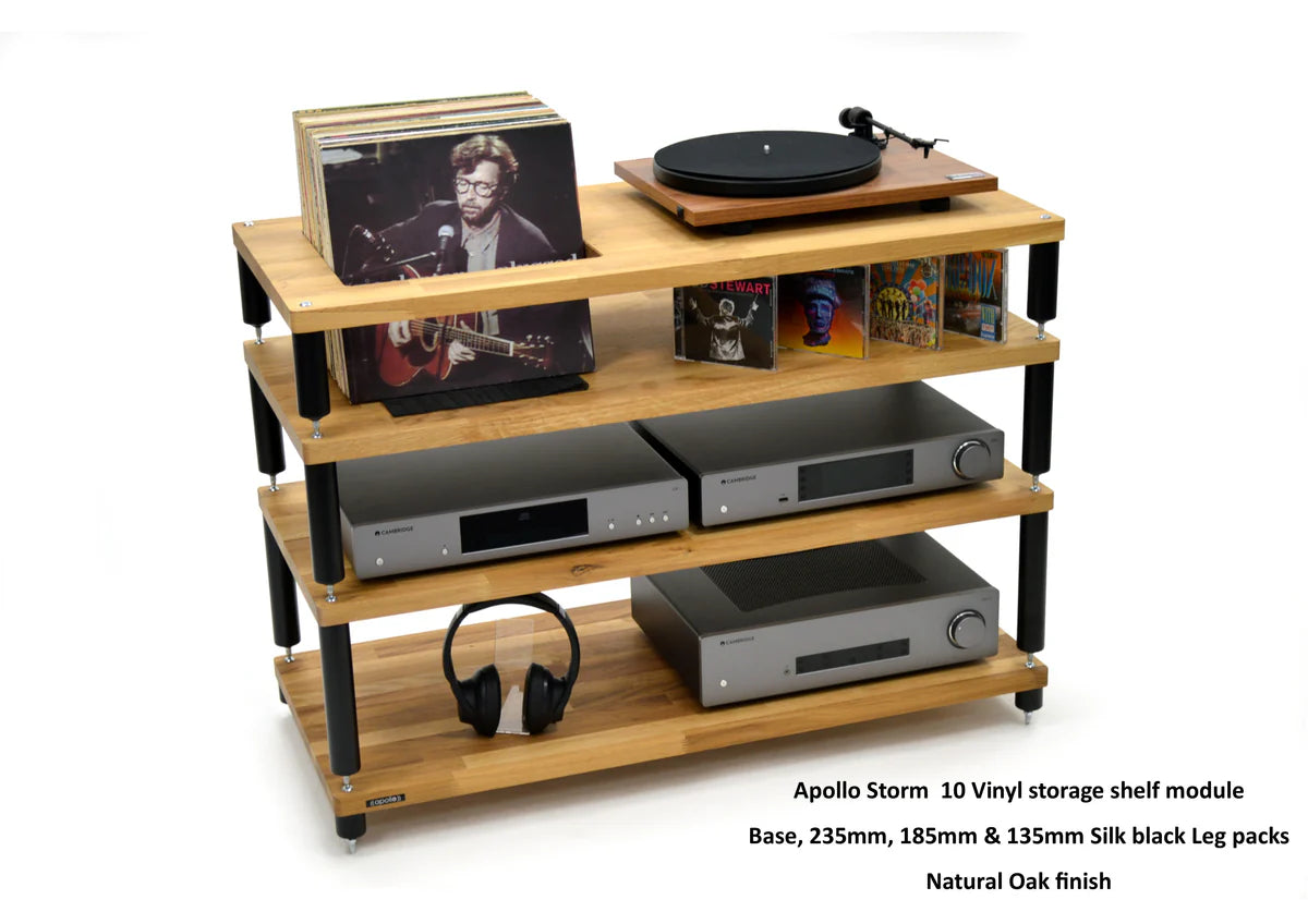 Apollo Storm 10 with Vinyl Storage (Natural Oak Finish) 4 SHELF ...